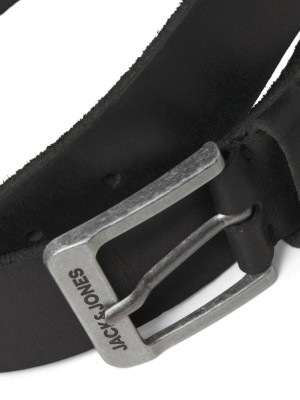 Jack and Jones JACROCK LEATHER BELT NOOS Black | Freewear JACROCK LEATHER BELT NOOS - www.freewear.nl - Freewear