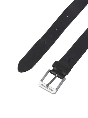 Jack and Jones JACROCK LEATHER BELT NOOS Black | Freewear JACROCK LEATHER BELT NOOS - www.freewear.nl - Freewear