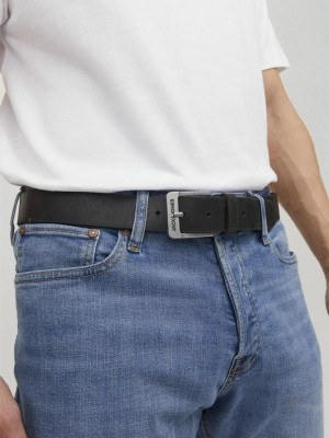 Jack and Jones JACROCK LEATHER BELT NOOS Black | Freewear JACROCK LEATHER BELT NOOS - www.freewear.nl - Freewear