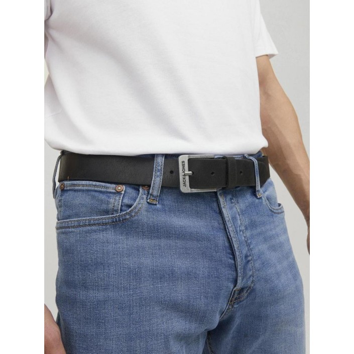 Jack and Jones JACROCK LEATHER BELT NOOS Black | Freewear JACROCK LEATHER BELT NOOS - www.freewear.nl - Freewear