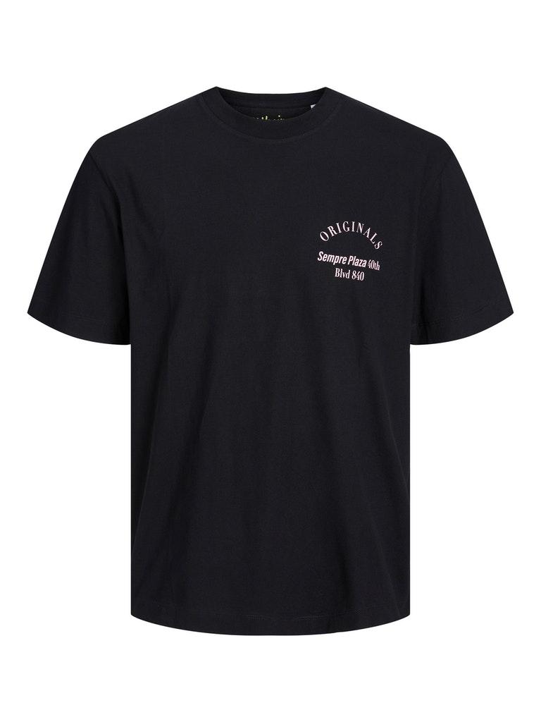 Jack & Jones T-shirt Jorlandscape Ss Tee Crew Neck 12230006 Black Mannen Maat - XXL