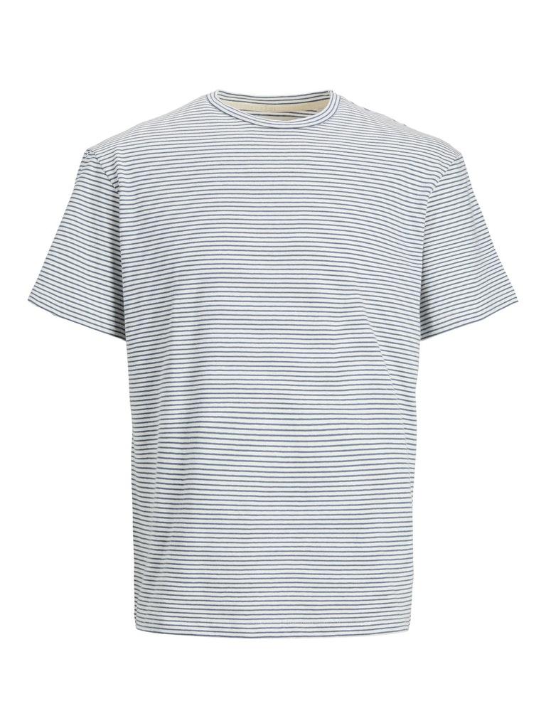 Jack and Jones Jprcc Soft Linen Tee Ss Crew Stripe