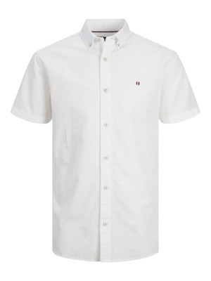 JACK%JONES PREMIUM JPRBLUSUMMER SHIELD SHIRT S/S White/SLIM FIT | Freewear JPRBLUSUMMER SHIELD SHIRT S/S - www.freewear.nl - Freewear