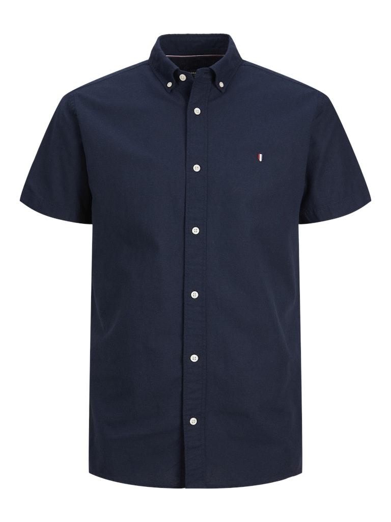 Jack & Jones Overhemd Jprblusummer Linen Shield Shirt S/s 12233118 Navy Blazer/slim Fit Mannen Maat - L