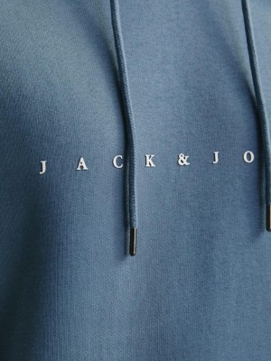 Jack & Jones:JACK&JONES ESSENTIALS JJESTAR JJ SWEAT HOOD NOOS Oceanview | Freewear JJESTAR JJ SWEAT HOOD NOOS - www.freewear.nl - Freewear