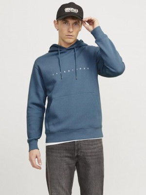 Jack & Jones:JACK&JONES ESSENTIALS JJESTAR JJ SWEAT HOOD NOOS Oceanview | Freewear JJESTAR JJ SWEAT HOOD NOOS - www.freewear.nl - Freewear