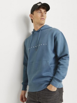Jack & Jones:JACK&JONES ESSENTIALS JJESTAR JJ SWEAT HOOD NOOS Oceanview | Freewear JJESTAR JJ SWEAT HOOD NOOS - www.freewear.nl - Freewear