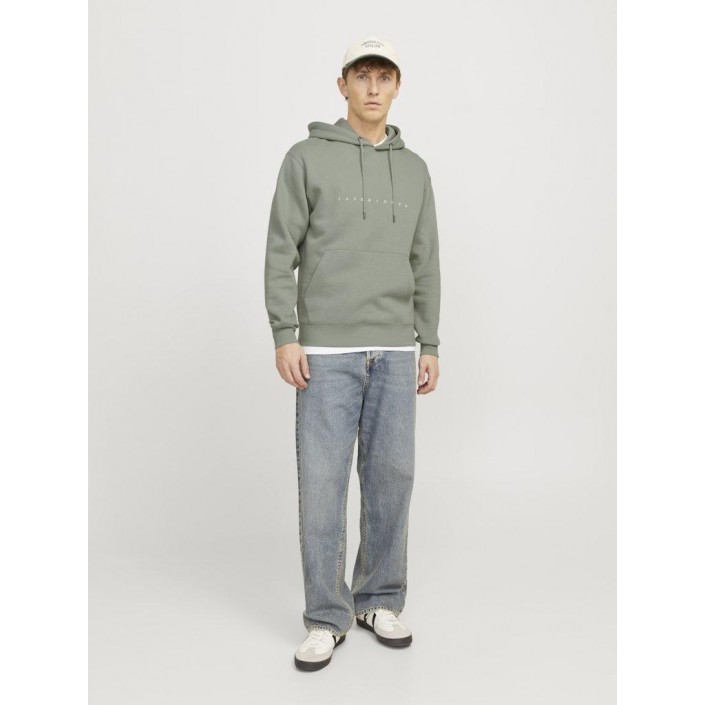 Jack & Jones:JACK&JONES ESSENTIALS JJESTAR JJ SWEAT HOOD NOOS Iceberg Green | Freewear JJESTAR JJ SWEAT HOOD NOOS - www.freewear.nl - Freewear