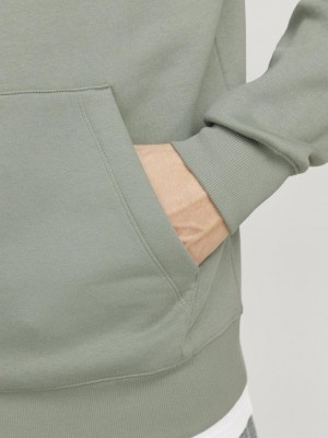 Jack & Jones:JACK&JONES ESSENTIALS JJESTAR JJ SWEAT HOOD NOOS Iceberg Green | Freewear JJESTAR JJ SWEAT HOOD NOOS - www.freewear.nl - Freewear