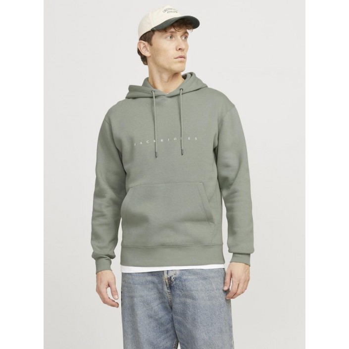 Jack & Jones:JACK&JONES ESSENTIALS JJESTAR JJ SWEAT HOOD NOOS Iceberg Green | Freewear JJESTAR JJ SWEAT HOOD NOOS - www.freewear.nl - Freewear