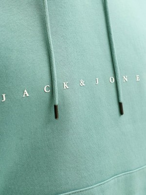 Jack & Jones:JACK&JONES ESSENTIALS JJESTAR JJ SWEAT HOOD NOOS Mineral Blue | Freewear JJESTAR JJ SWEAT HOOD NOOS - www.freewear.nl - Freewear