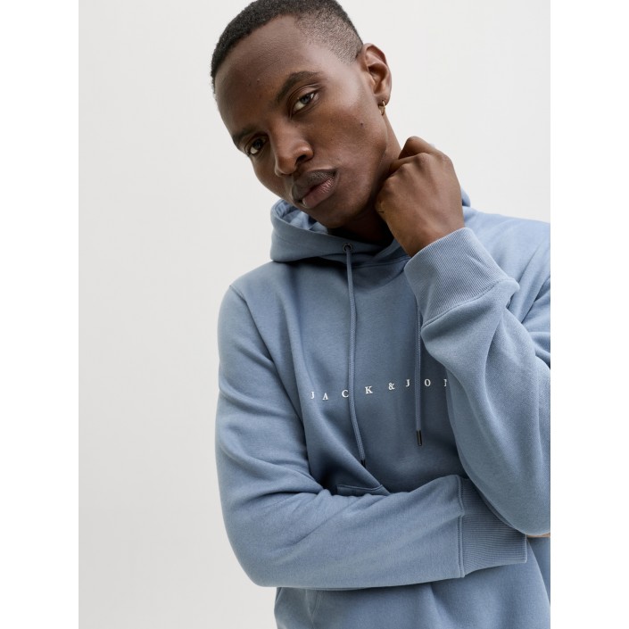 Jack & Jones:JACK&JONES ESSENTIALS JJESTAR JJ SWEAT HOOD NOOS Blue Mirage | Freewear JJESTAR JJ SWEAT HOOD NOOS - www.freewear.nl - Freewear