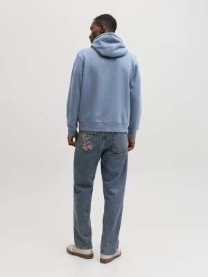 Jack & Jones:JACK&JONES ESSENTIALS JJESTAR JJ SWEAT HOOD NOOS Blue Mirage | Freewear JJESTAR JJ SWEAT HOOD NOOS - www.freewear.nl - Freewear