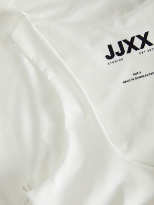 JACK&JONES ORIGINALS JXSAGA STR SL TOP JRS Blanc de Blanc | Freewear JXSAGA STR SL TOP JRS - www.freewear.nl - Freewear