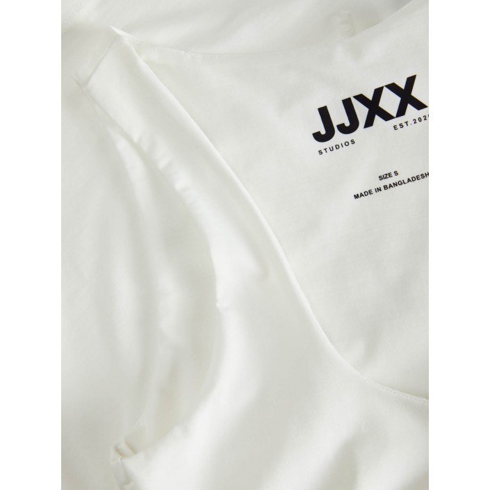 JACK&JONES ORIGINALS JXSAGA STR SL TOP JRS Blanc de Blanc | Freewear JXSAGA STR SL TOP JRS - www.freewear.nl - Freewear