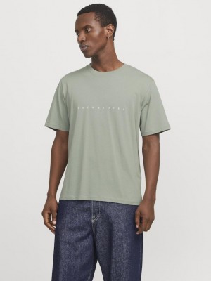Jack & Jones:JACK&JONES ESSENTIALS JJESTAR JJ TEE SS NOOS Iceberg Green | Freewear JJESTAR JJ TEE SS NOOS - www.freewear.nl - Freewear