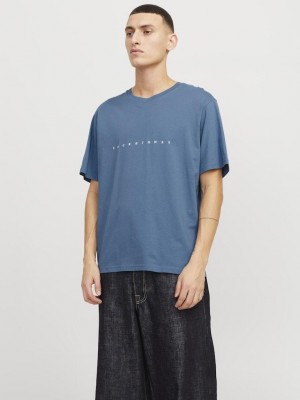 Jack & Jones:JACK&JONES ESSENTIALS JJESTAR JJ TEE SS NOOS Oceanview | Freewear JJESTAR JJ TEE SS NOOS - www.freewear.nl - Freewear