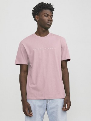 Jack & Jones:JACK&JONES ESSENTIALS JJESTAR JJ TEE SS NOOS Pink Nectar | Freewear JJESTAR JJ TEE SS NOOS - www.freewear.nl - Freewear