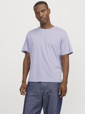 Jack & Jones:JACK&JONES ESSENTIALS JJESTAR JJ TEE SS NOOS Languid Lavender | Freewear JJESTAR JJ TEE SS NOOS - www.freewear.nl - Freewear