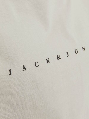 Jack & Jones:JACK&JONES ESSENTIALS JJESTAR JJ TEE SS NOOS Moonbeam | Freewear JJESTAR JJ TEE SS NOOS - www.freewear.nl - Freewear