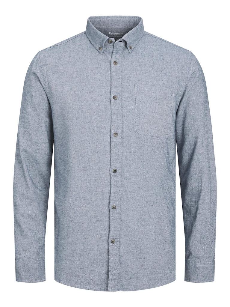 Jack & Jones Jack&Jones Classic Melange Shirt Ls Faded Denim BLAUW L