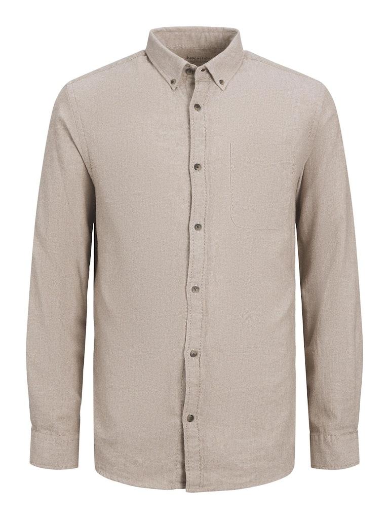 JACK&JONES JJECLASSIC MELANGE SHIRT LS SN Heren Overhemd - Maat M