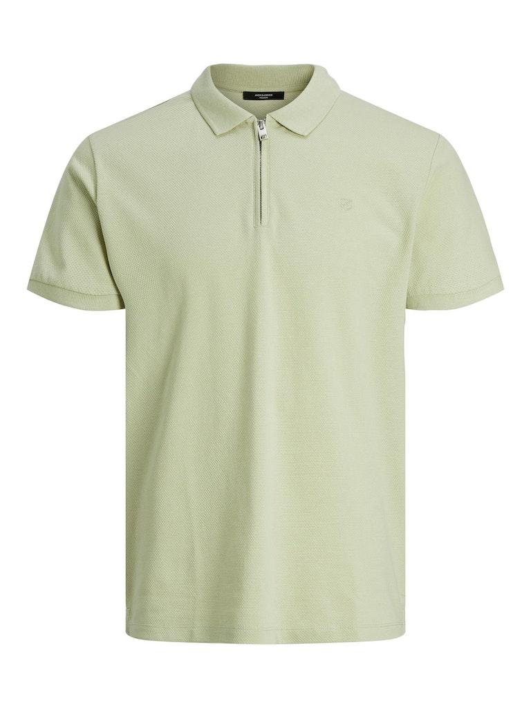 Jack & Jones Poloshirt Jprblascott Zip Ss Polo Sn 12236235 Caladon Green Mannen Maat - S