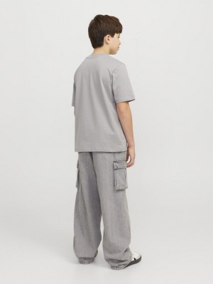 jack en jones boys JJESTAR JJ TEE SS NOOS JNR Ultimate Grey/White | Freewear JJESTAR JJ TEE SS NOOS JNR - www.freewear.nl - Freewear