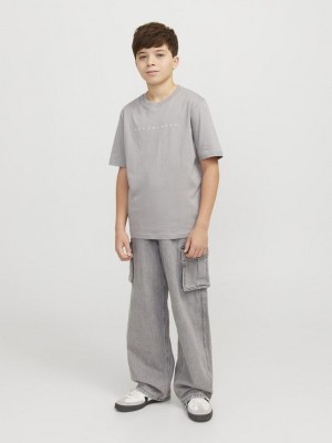 jack en jones boys JJESTAR JJ TEE SS NOOS JNR Ultimate Grey/White | Freewear JJESTAR JJ TEE SS NOOS JNR - www.freewear.nl - Freewear
