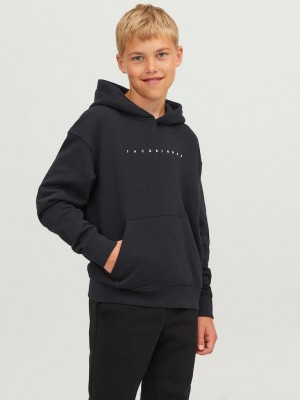 jack en jones boys JJESTAR JJ SWEAT HOOD NOOS JNR Black/LOOSE | Freewear JJESTAR JJ SWEAT HOOD NOOS JNR - www.freewear.nl - Freewear