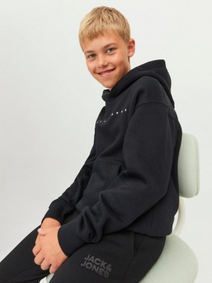 jack en jones boys JJESTAR JJ SWEAT HOOD NOOS JNR Black/LOOSE | Freewear JJESTAR JJ SWEAT HOOD NOOS JNR - www.freewear.nl - Freewear