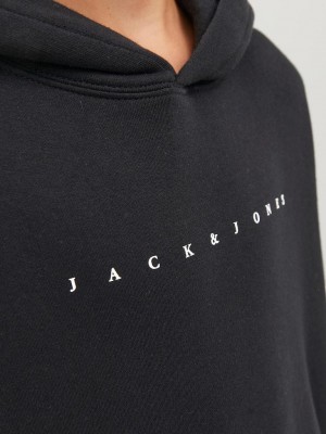 jack en jones boys JJESTAR JJ SWEAT HOOD NOOS JNR Black/LOOSE | Freewear JJESTAR JJ SWEAT HOOD NOOS JNR - www.freewear.nl - Freewear