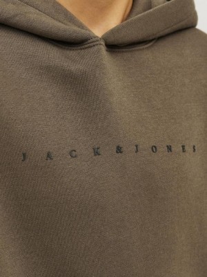 jack en jones boys JJESTAR JJ SWEAT HOOD NOOS JNR Canteen/LOOSE | Freewear JJESTAR JJ SWEAT HOOD NOOS JNR - www.freewear.nl - Freewear