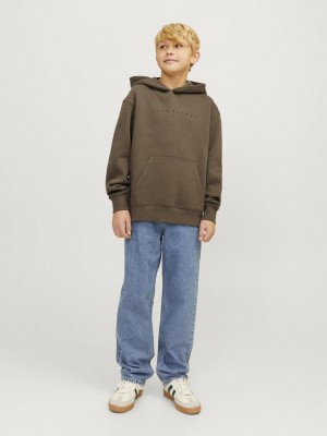 jack en jones boys JJESTAR JJ SWEAT HOOD NOOS JNR Canteen/LOOSE | Freewear JJESTAR JJ SWEAT HOOD NOOS JNR - www.freewear.nl - Freewear