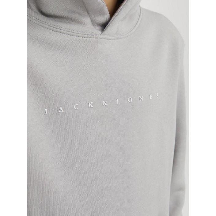 jack en jones boys JJESTAR JJ SWEAT HOOD NOOS JNR Ultimate Grey/White | Freewear JJESTAR JJ SWEAT HOOD NOOS JNR - www.freewear.nl - Freewear