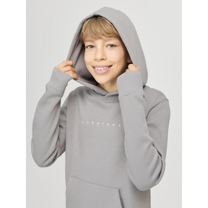 jack en jones boys JJESTAR JJ SWEAT HOOD NOOS JNR Ultimate Grey/White | Freewear JJESTAR JJ SWEAT HOOD NOOS JNR - www.freewear.nl - Freewear