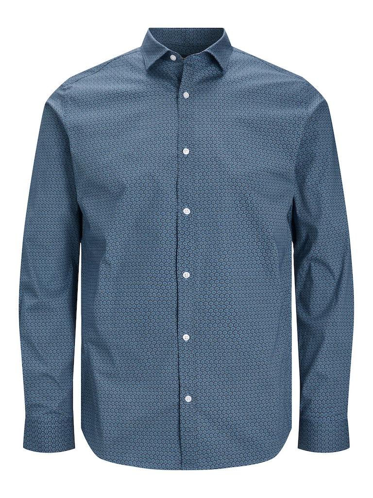 Jack & Jones Overhemd Jprblablackpool Stretch Shirt Ls Aw 12237914 Perfect Navy Mannen Maat - XXL