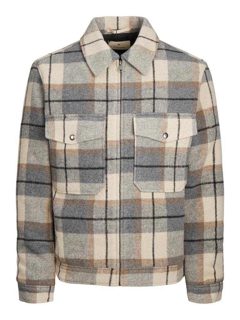 Jack & Jones Jas Jprblubaxter Wool Jacket Sn 12239785 Lead Gray Mannen Maat - XXL