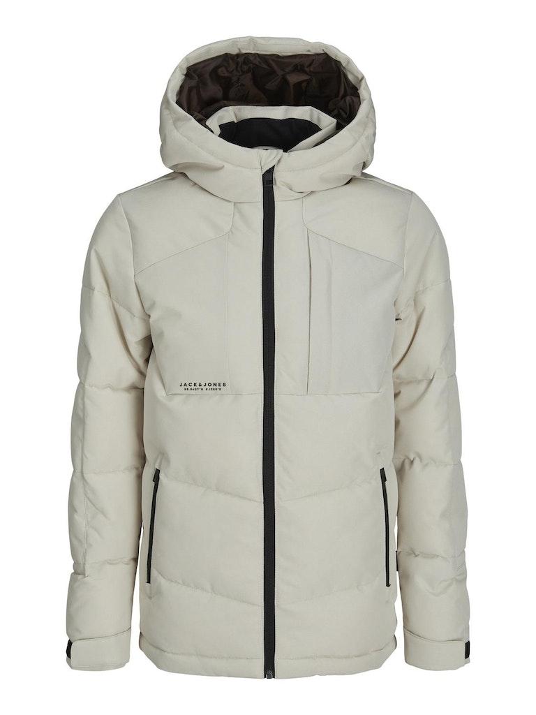 JACK & JONES JUNIOR JCOOTIS PUFFER JNR Jongens Jas - Detail:SOLID / CHEST LOGO - Maat 176