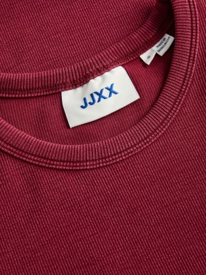 JACK&JONES ORIGINALS JXFRANKIE WASH SS STR TEE JRS NOOS Cabernet | Freewear JXFRANKIE WASH SS STR TEE JRS NOOS - www.freewear.nl - Freewear