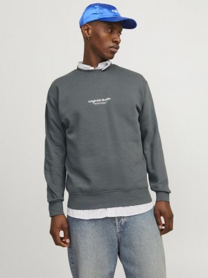 JACK&JONES ORIGINALS JORVESTERBRO SWEAT CREW NECK NOOS Iron Gate | Freewear JORVESTERBRO SWEAT CREW NECK NOOS - www.freewear.nl - Freewear
