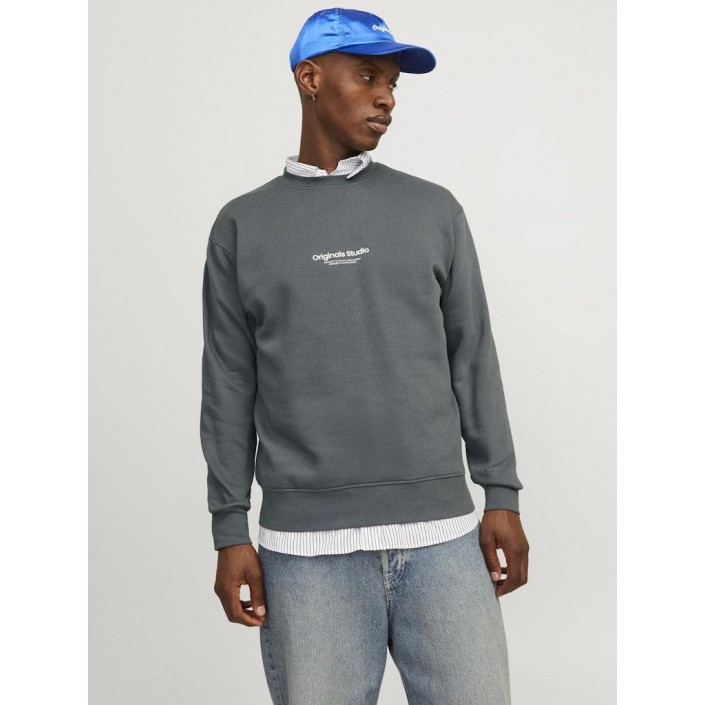 JACK&JONES ORIGINALS JORVESTERBRO SWEAT CREW NECK NOOS Iron Gate | Freewear JORVESTERBRO SWEAT CREW NECK NOOS - www.freewear.nl - Freewear