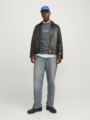 JACK&JONES ORIGINALS JORVESTERBRO SWEAT CREW NECK NOOS Iron Gate | Freewear JORVESTERBRO SWEAT CREW NECK NOOS - www.freewear.nl - Freewear