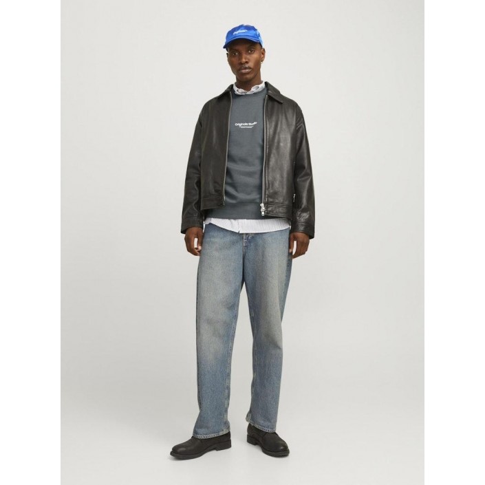 JACK&JONES ORIGINALS JORVESTERBRO SWEAT CREW NECK NOOS Iron Gate | Freewear JORVESTERBRO SWEAT CREW NECK NOOS - www.freewear.nl - Freewear