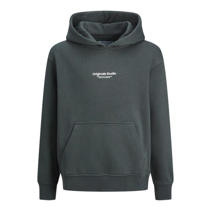 jack en jones boys JORVESTERBRO SWEAT HOOD NOOS JNR Forest River/LOOSE | Freewear JORVESTERBRO SWEAT HOOD NOOS JNR - www.freewear.nl - Freewear
