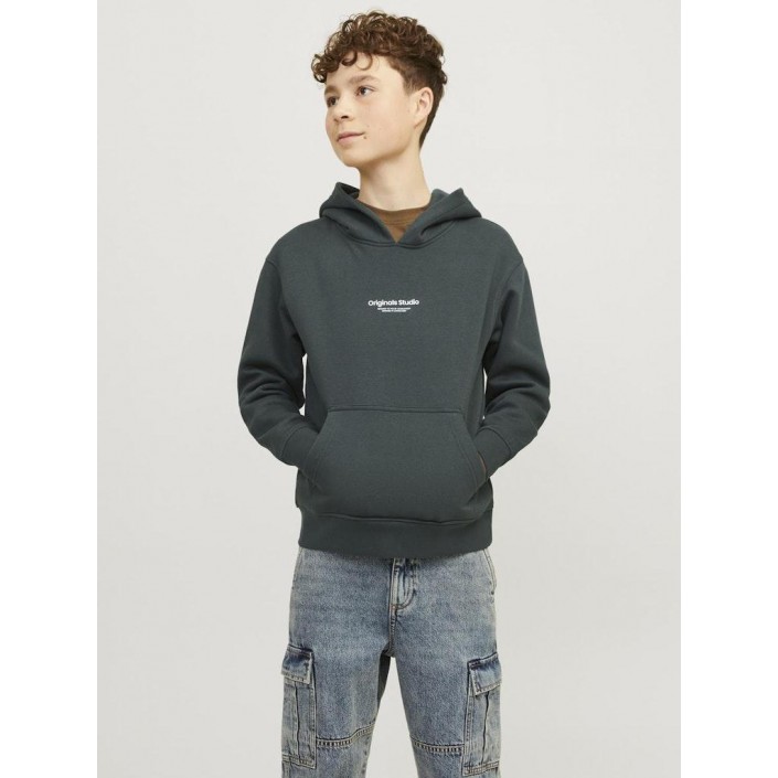 jack en jones boys JORVESTERBRO SWEAT HOOD NOOS JNR Forest River/LOOSE | Freewear JORVESTERBRO SWEAT HOOD NOOS JNR - www.freewear.nl - Freewear