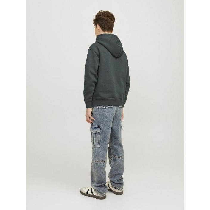 jack en jones boys JORVESTERBRO SWEAT HOOD NOOS JNR Forest River/LOOSE | Freewear JORVESTERBRO SWEAT HOOD NOOS JNR - www.freewear.nl - Freewear