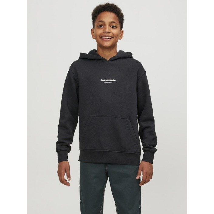 jack en jones boys JORVESTERBRO SWEAT HOOD NOOS JNR Black/LOOSE | Freewear JORVESTERBRO SWEAT HOOD NOOS JNR - www.freewear.nl - Freewear