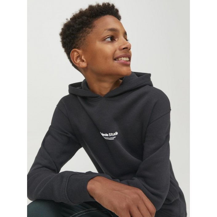 jack en jones boys JORVESTERBRO SWEAT HOOD NOOS JNR Black/LOOSE | Freewear JORVESTERBRO SWEAT HOOD NOOS JNR - www.freewear.nl - Freewear