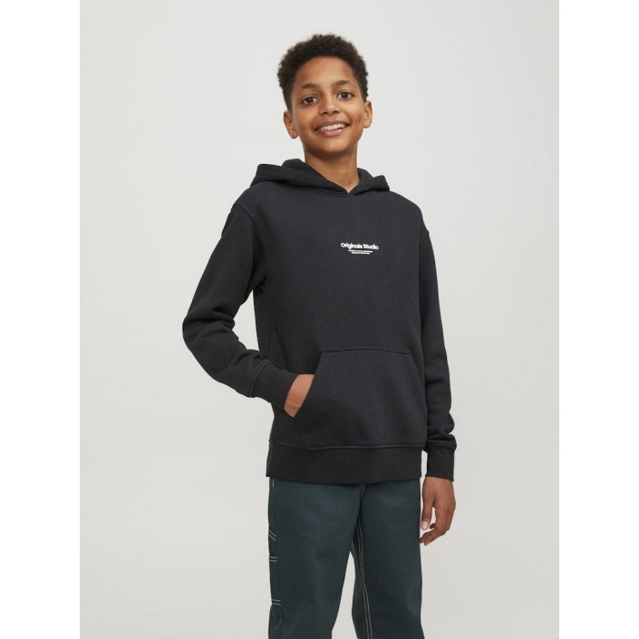 jack en jones boys JORVESTERBRO SWEAT HOOD NOOS JNR Black/LOOSE | Freewear JORVESTERBRO SWEAT HOOD NOOS JNR - www.freewear.nl - Freewear